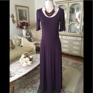 LULAROE NWOT purple maxi dress size M